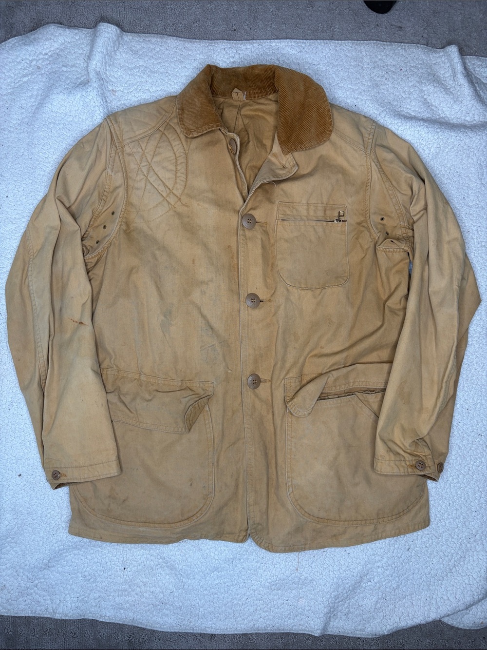 Vintage Jc Higgins Canvas Hunting Field Jacket: Size Large